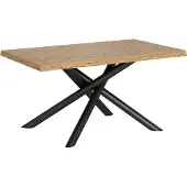 Itamoby Uittrekbare tafel, 90x140/190 cm, poten van antracietkleurige, geschuurde eik (Vindral)