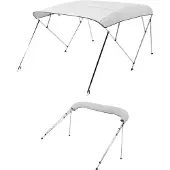 Vevor Bimini Top Bootkap Zonnescherm (4 Bogen) Gemaakt van 600D Polyester met Aluminiumlegering Frame