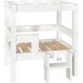 Syfax Hondenmand 55,5x53,5x60 cm massief grenenhout wit