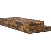 Syfax Opbergbedframe met lade Gerookt eiken 90 cm Bewerkt hout