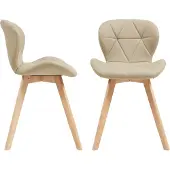 En.casa Eetkamerstoelen Älmhult set van 2 stuks beige []