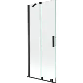 Mexen Velar badwand tweevleugelig schuifbaar 85 x 150 , transparant, zwart - 896-085-000-01-70
