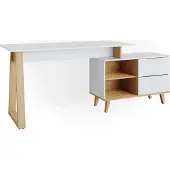 Vicco Bureau Nautica Wit 138 x 60 cm met laden XL, Model 35960