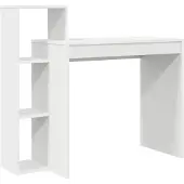 vidaXL Bureau Wit Bewerkt hout 100 x 40 x 90 cm
