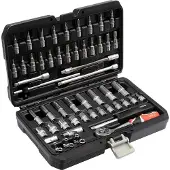 YATO Gereedschapskoffer 56-delig metaal zwart YT-14501