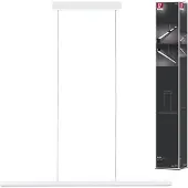 Paulmann Hanglamp Lento, dimbaar, wit / opaal, Woon-/ Eetkamer, Aluminium, Modern