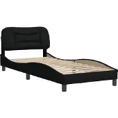 vidaXL Bedframe zonder matras "Hvar", zwart, 80x200 cm, stof