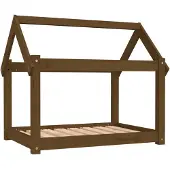 Syfax Hondenmand 81x60x70 cm massief grenenhout honingbruin