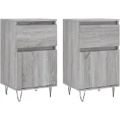 Syfax Dressoirs 2 st 40x35x70 cm bewerkt hout grijs sonoma