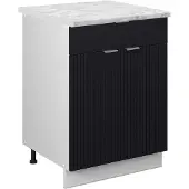 Vicco Fame-Line Keukenonderkast – 60 cm met lade, WB Marmer Zwart gestreept