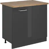 Vicco R-Line Hoekkast – 86 cm, WB Eik Antraciet Hoogglans