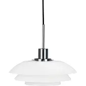 Dyberg Larsen Hanglampe , DL31, dimbare, Wit, Woonkamer, Glas, Scandinavisch