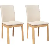 Syfax Eetkamerstoelen met kussens, 2 stuks. Gemaakt van massief rubberhout