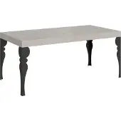 Itamoby Paxon Cashmere uittrektafel, 200/460 x 90 cm, met antracietkleurige poten