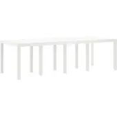 Syfax Tuinstafel Wit 250 x 100 x 73 cm poly rattan