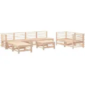vidaXL 9-delige Loungeset massief grenenhout