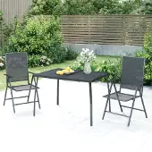 Prolenta Maison Exclusive - Tuintafel, antraciet, 110x80x72 cm, staal