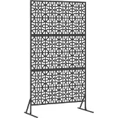 Syfax Privacyscherm 100 x 50 x 180 cm Staal Zwart