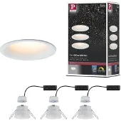 Paulmann LED-inbouwlamp voor badkamer Set van 3 stuks 18 W