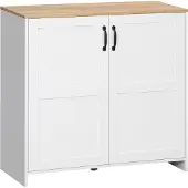 HOMCOM -Dressoir-Spaanplaat-90x39,5x88cm-Wit