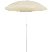 Syfax Parasol met stalen paal 180 cm zandkleurig
