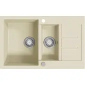 Syfax Gootsteen dubbele bakken graniet beige