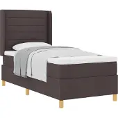 vidaXL Boxspring bed met matras Donkerbruin 80 x 200 cm Stof