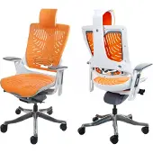 Mendler Bureaustoel MERRYFAIR Wau 2b, bureaustoel draaistoel, harde kuip, ergonomisch ~ oranje