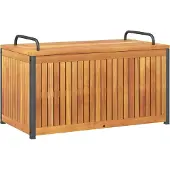 vidaXL Kussenbox 85x45x45/53 cm massief acaciahout en staal