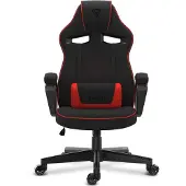 Sense7 Knight Ergonomische bureaustoel - Gamingstoel - lendenkussen - In hoogte verstelbaar - Ademend materiaal - Duurzaam en comfortabel - Maximale belasting 120 kg - tot 180 cm lang - Zwart en rood