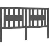 vidaXL Hoofdbord 166x4x100 cm massief grenenhout grijs