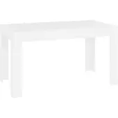 Syfax Eettafel 140x74,5x76 cm bewerkt hout wit