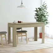 vidaXL Sonoma Eiken Eettafel, 120 x 60 x 76 cm, spaanplaat