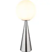 Globo Tafellamp Pinpal nikkel met wit bol glas