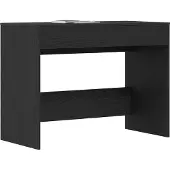 vidaXL Bureau, zwart, eikenlook, 101x50x76,5 cm, houtvezel