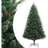 Syfax Kunstkerstboom met scharnieren en rode bessen 240 cm
