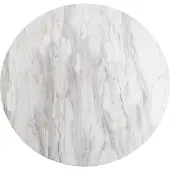 House Nordic Witte marmerlook eettafel met messing poten