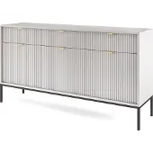 Selsey Dressoir Louis 3 deurs 3 lades | spaanplaat grijs 154x83x39 cm dressoirs | NADUVI