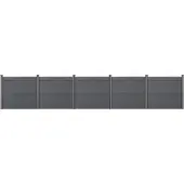 Neu.holz HKC Schuttingpaneel met palen grijs 165x770 cm