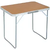 Akord Opvouwbare Campingtafel ARES 70x50 cm Bruin Hout-Aluminium