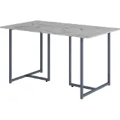 Vicco Merido Eettafel – 140 x 80 cm Grijs/marmer-wit