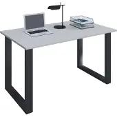 VCM Houten bureau | H. 76 x B. 140 x T. 80 cm | Computertafel eenvoudig | voeten gemaakt van hoogwaardig metaal | Werktafel | Kantoormeubilair - Lona U