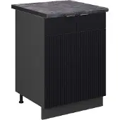 Vicco Fame-Line Keukenonderkast – 60 cm, WB Antraciet Zwart gestreept