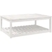 Syfax Tuintafel 121x82,5x45 cm massief grenenhout wit