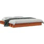 vidaXL Bedframe zonder matras massief grenenhout wasbruin 180x200 cm