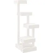 Syfax Kattenmeubel 45,5x49x103 cm massief grenenhout wit