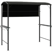 Syfax Prieel met dak 220x110x200 cm antracietkleurig