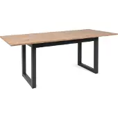 GuenstigEinrichten Verlengbare eettafel Damon 160/200x90 - artisan eik/antraciet
