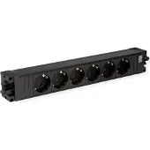 Bachmann stekkerdoos met Wieland GST18 installatiestekker en 6 contacten / zwart