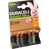 Duracell - Pile Rechargeable - AAA x 4 - (LR03)